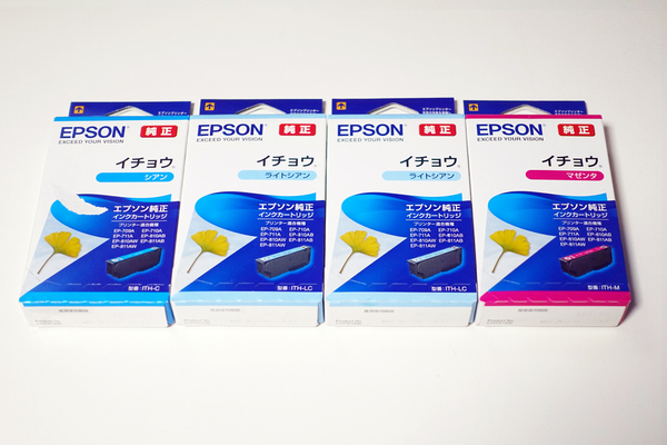 ■エプソン 純正 インクカートリッジ イチョウ 3色 4箱セット ITH-C/ITH-M/ITM-LC 未使用 即決 送料込■