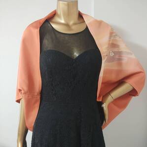 送料無料★着物リメイク★正絹地模様卍繋ぎ 梅刺繍 さらっと涼しい夏物2WAYコクーンボレロカーディガン&スカーフ