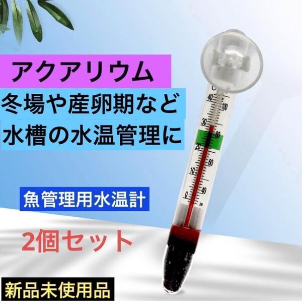 めだか 水温計 メダカ飼育 2個セット 温度計 水温管理 アクアリウム 水質 稚魚管理 産卵期 水槽 レイアウト コンパクト 軽量 ガラス