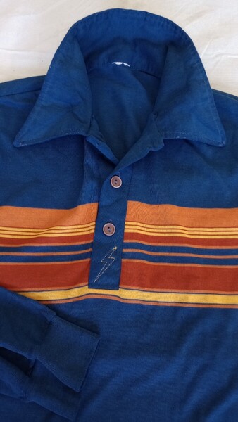 アメリカ古着 70s 80s 80年代 ヴィンテージ ポロシャツ ボルト bolt vintage 長袖 ボーダー サーフィン stussy hangten OP