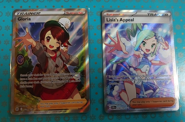 ポケカ 英語版 正規品 ユウリとルチアのアピール 各1枚 SR 海外版 ポケモンカードゲーム Pokemon