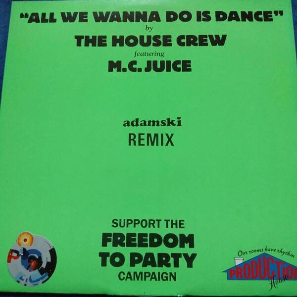 レコード THE HOUSE CREW VOCO-PELLA/THE GROOVE/ALL WE WANNA DO IS DANCE PNT 010R ダンス ディスコ ハウス クラブ