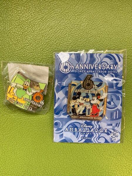 即決★レア【非売品】TDR 東京ディズニーリゾート アンバサダーホテル Ambassador Hotel 6周年 ピンバッジ セット