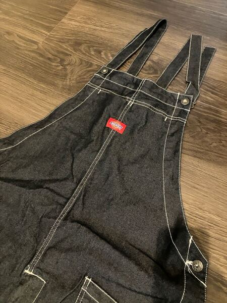 ディッキーズ dickies デニムオーバーオール サロペット ブラックデニム OVERALL