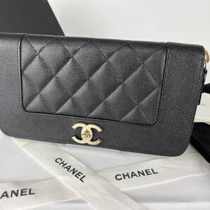 CHANEL シャネル マドモアゼルキャビアスキン ブラック 長財布 ファスナー
