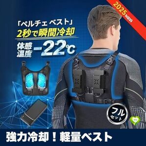 【強力冷却!軽量ベスト】ペルチェベスト 空調冷却服 ペルチェ式冷却 最大-22℃冷却 薄型フリーサイズ 釣り 暑さ対策 人気 おすすめ