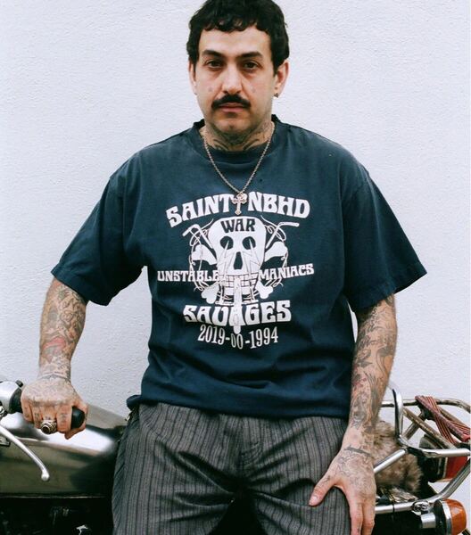 セントマイケル SAINT MICHAEL neighborhood ネイバーフッド 半袖 ネイビー 紺 Tシャツ XL