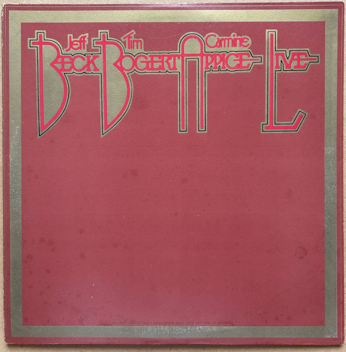 Beck Bogert Appice/ 国内盤 LP｜Yahoo!フリマ（旧PayPayフリマ）