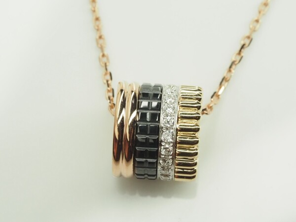●素敵な天然ダイヤモンドネックレス K18YG/PG D0.36ct