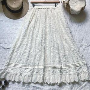 新品★サマンサモスモス★sm2★裾スカラップレース*ギャザースカート