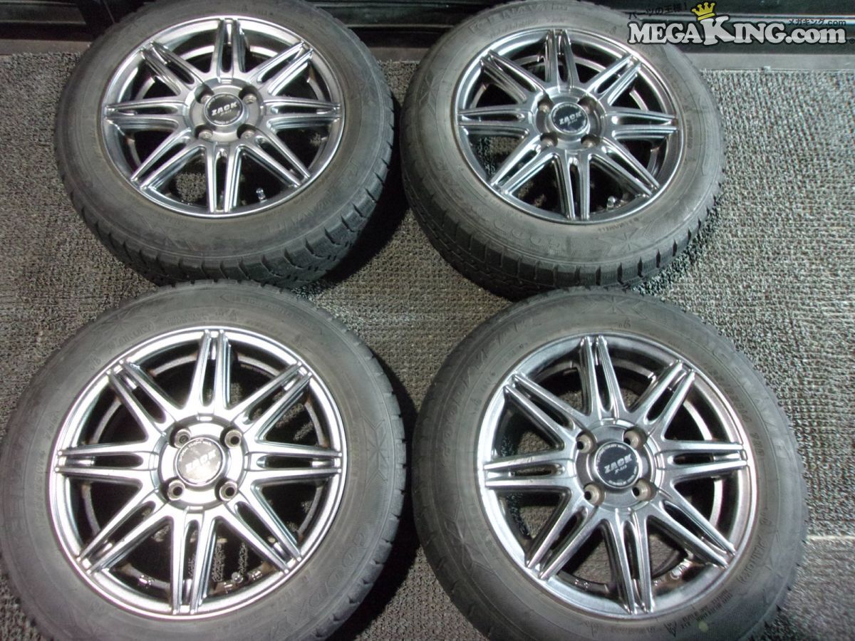 ★値下★MONZA ZACK JP-115★215/65/R16スタッドレス4本 中古 16インチ スタッドレスタイヤ&ホイール 4本セット MONZA
