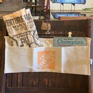 【vintage】ワークエプロン HOME DEPOT ウォールポケット 店舗什器 antiques アンティーク 古着 US 店舗什器 古道具 vintage