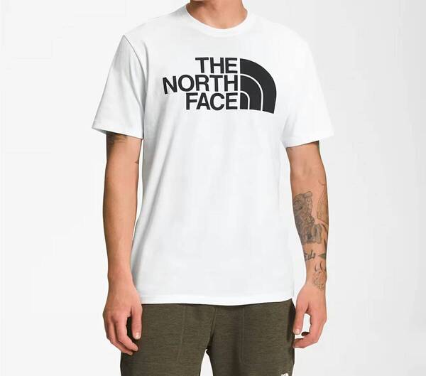送料無料即決 新品 正規品 USA限定 The North Face ノースフェイス US-L ハーフドームロゴプリント 半袖Tシャツ WHITE 白色