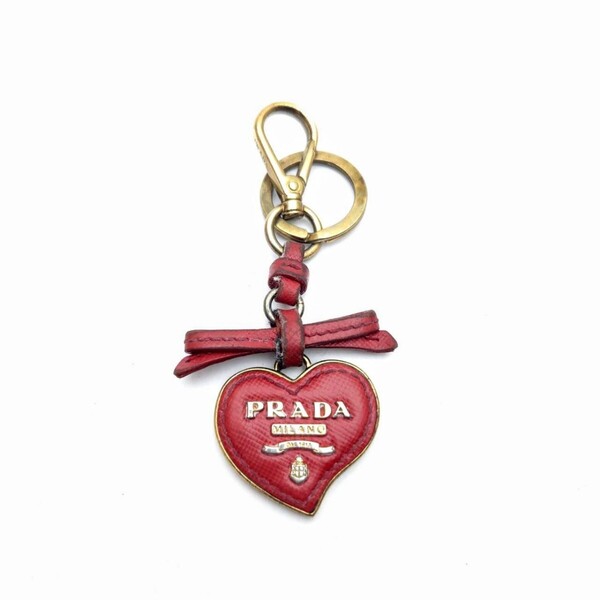 キーホルダー キーリング ハート PRADA プラダ チャーム メモB5