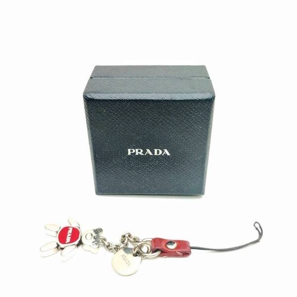 プラダ PRADA キーホルダー ストラップ ベア チャーム キーリング 箱付き メモA12