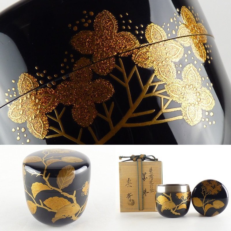 前端 春斎 四君子草花蒔絵 黒大棗 共箱 山中塗 雅峰 真塗 Yahoo!オークション -「前端春斎」(工芸品) の落札相場・落札価格