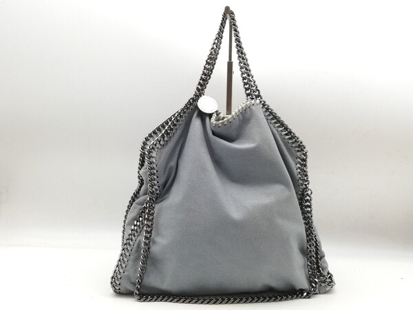 STELLA McCARTNEY ファラベラ 2WAY ショルダーバッグ スエード ライトブルー チェーン バッグ ハンドバッグ ステラマッカートニー
