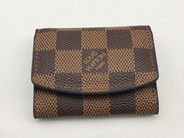 美品 LOUIS VUITTON カフスケース ダミエグ ルイヴィトン ダミエエベヌ ブラウン ケース