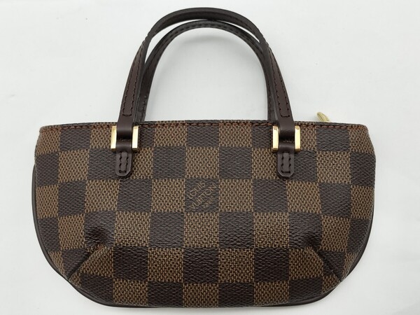 美品 LOUIS VUITTON ダミエ マノスクGM 付属ポーチ ミニハンドバッグ N51120 小物入れ バッグ ルイヴィトン