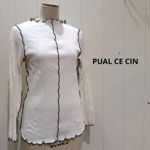 ピュアルセシン pual ce sin プチハイネックテレコメローカットソー 白