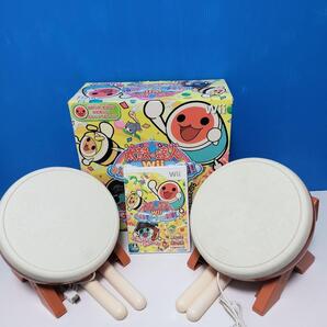 送料無料☆ 動作品 太鼓の達人Wii みんなでパーティ☆3代目! ソフト単品版 タタコン2個セット