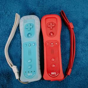 送料無料☆ 動作品☆任天堂 純正 Wiiリモコンコントローラー 青と赤セット