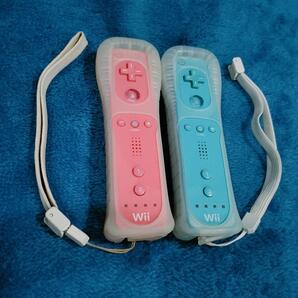 送料無料☆ 動作品☆任天堂 純正 Wiiリモコン ピンクとブルー 2個セット