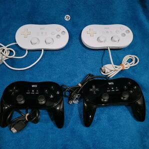 Wii クラシックコントローラーpro黒とクラシックコントローラー白 4個セット