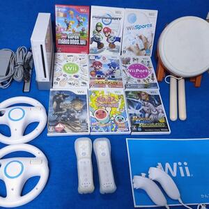 豪華任天堂 Wii 太鼓の達人 マリオカート ポケモン 人気ソフト9本!任天堂 送料無料 動作品 まとめて ヌンチャク wiiリモコン