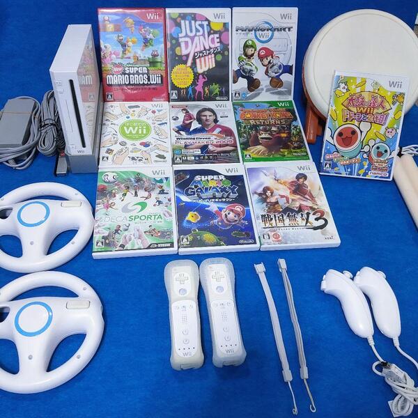 ソフト10本マリオカート wii ウイレ 太鼓の達人 マリオギャラクシー任天堂 送料無料 動作品 まとめて ヌンチャク wiiリモコン