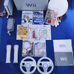 Wii 本体箱付き 太鼓の達人 マリオカート Wiimusic wiiハンドル 任天堂 送料無料 タタコン wiiリモコン