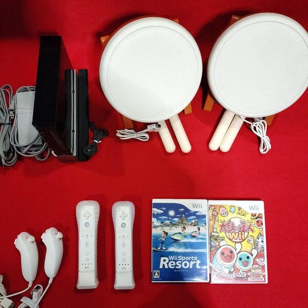 任天堂 Wii本体 Wiiリモコン wiiモーションプラス 太鼓の達人 タタコン wiiカバー ヌンチャクセット