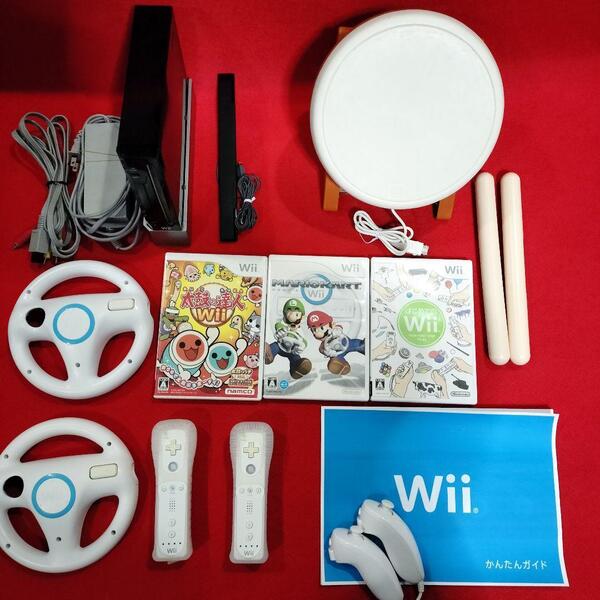 任天堂 マリオカートWii Wiiハンドル 太鼓の達人 タタコン Wiiリモコン 説明書 ヌンチャク