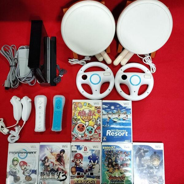 任天堂 Wiiリモコンプラス 太鼓の達人 マリオカートWii Wiiハンドル任天堂 タタコン 送料無料 Wii本体セット