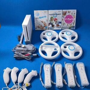 マリオカート 本体一式 Wiiパーティ Wiiスポーツ ハンドル4個
