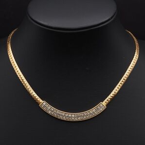 A036 S.A.L スワロフスキー SWAROVSKI ネックレス ラインストーン ゴールド デザイン Swarovski America Ltd