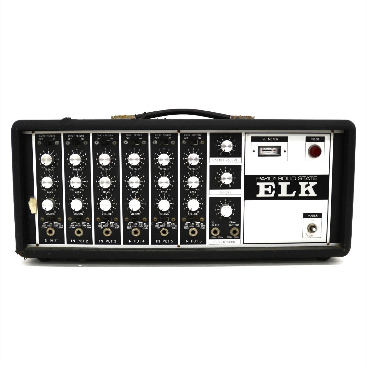 ELK エルク PA-101 SOLID STATE 6ch PAアンプ Yahoo!オークション -「pa-101」(楽器、器材) の落札相場・落札価格