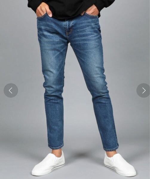 ★ The DUFFER of ST.GEORGE OKAYAMA DENIM:【岡山デニム】ユーズドウォッシュ ストレッチスキニーデニム 5ポケットジーンズ L