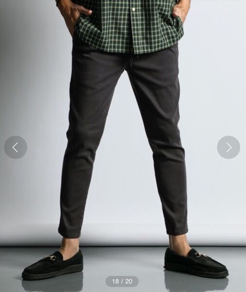 新品未使用 The DUFFER of ST.GEORGE 「GUM STRETCH LINEN」:超伸縮 麻混「ガムストレッチ」製品染め ウエストゴム イージーパンツ XL