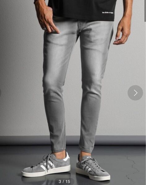 ★ The DUFFER of ST.GEORGE HI-STRETCH SUPER SKINNY DENIM:ハイストレッチ USED加工 スーパースキニーデニム S