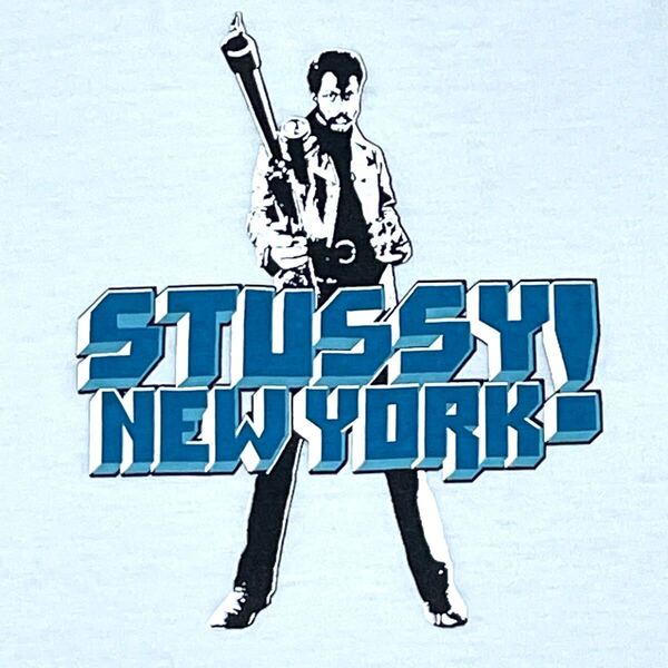 stussy USA製 Tシャツ NYチャプト限定 アメリカ製 90s 半袖 ロンT ニューヨーク フォトT オールド ステューシー old 紺タグ