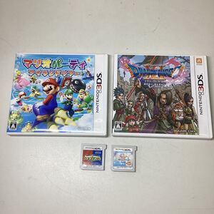 Nintendo 3DS ソフト 任天堂 マリオパーティアイランドツアー ドラゴンクエストXI マリオ&ソニック アイカツスターズ まとめて4点