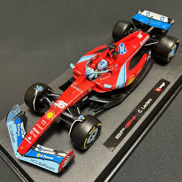 【16】 ブラーゴ F1 1:18 2024年 スクーデリア・フェラーリ SF-24 マイアミGP No.16 シャルル・ルクレール 送料無料