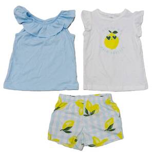 H-253 新品 カーターズ carter's ベビー 女の子 キッズ シャツ2点+パンツ1点 3点セット 4T(99~105㎝) 4歳