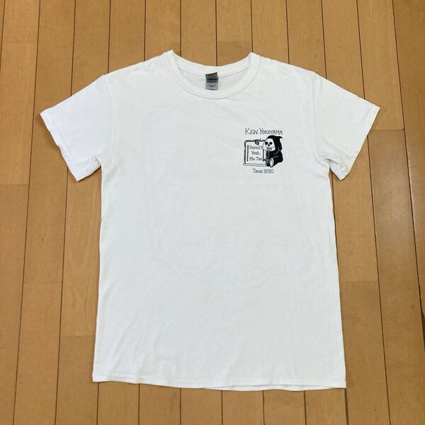 【良品】YOKOYAMA KEN 横山健 2020ツアーTシャツ バンドTシャツ 白 半袖Tシャツ プリント ロゴプリント Hi-standard ハイスタ