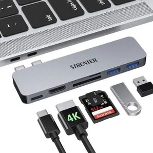 MacBook 6in1 USB-C ハブ PD充電 ポート USB3.0ポート
