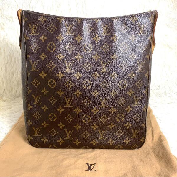 【極美品】LOUIS VUITTON ルイヴィトン ルーピングGM ショルダーバッグ ハンドバッグ モノグラム レザー 茶 金 ゴールド金具 大容量 M51145