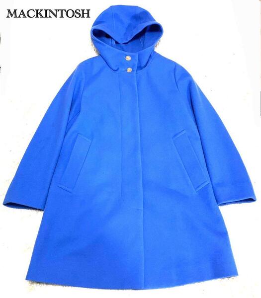 【極美品】MACKINTOSH LONDON マッキントッシュ ロンドン アウター ダッフルコート チェスターコート ウール100% ブルー 青 36サイズ M