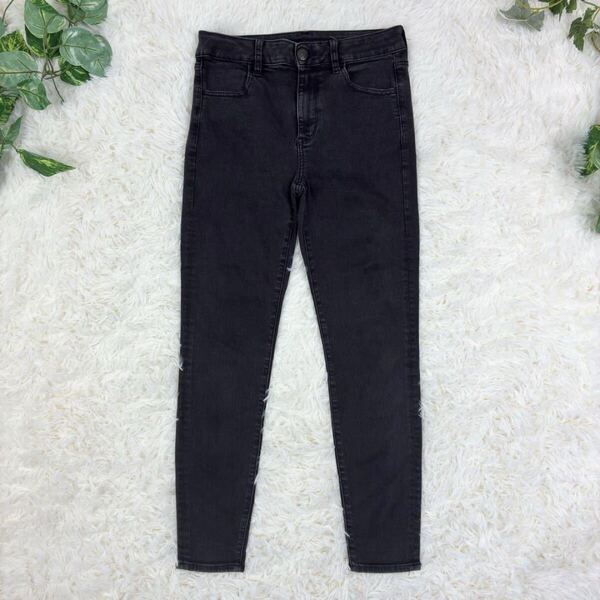 美品 American Eagle アメリカンイーグル ハイライズジェギング ネクストレベルストレッチ ストレッチスキニーデニムパンツ US8