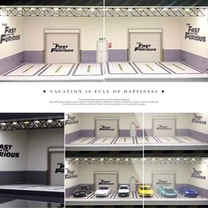 ガレージ 駐車場 完成品 6台収納 ジオラマ 1/64 トミカサイズレア数量限定